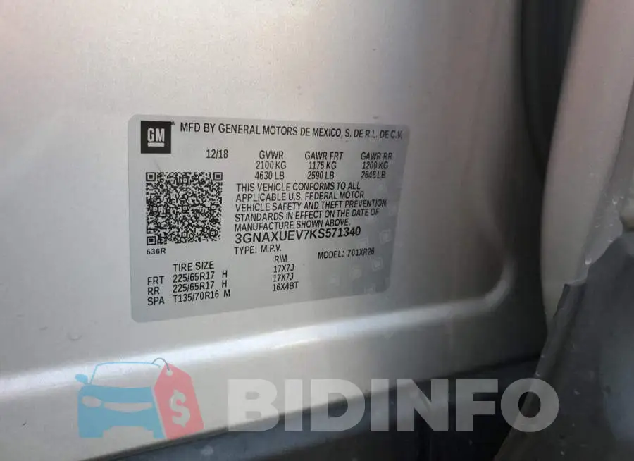 3GNAXUEV7KS571340 Photo# 10