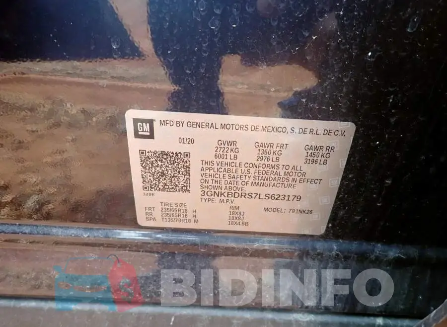 3GNKBDRS7LS623179 Photo# 3