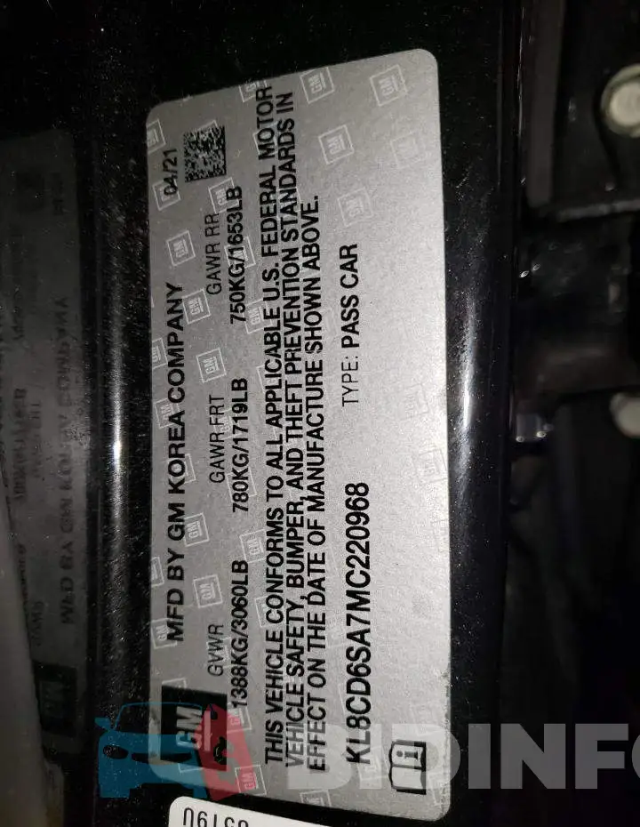 KL8CD6SA7MC220968 Photo# 10