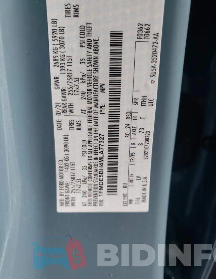 1FMDE5BH4MLA77327 Photo# 12
