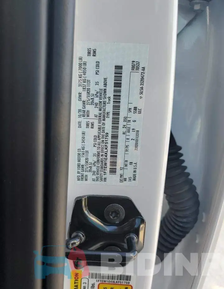 1FTEW1E4XLKF51759 Photo# 10
