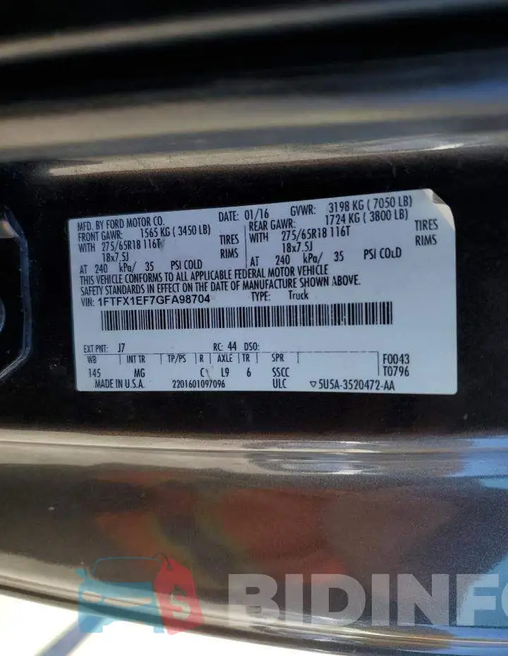 1FTFX1EF7GFA98704 Photo# 10