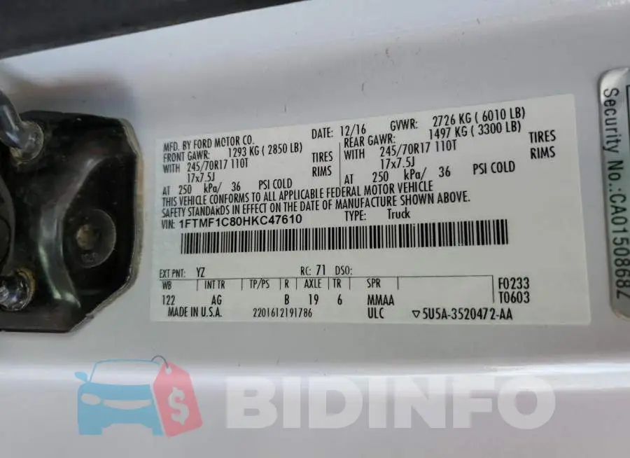 1FTMF1C80HKC47610 Photo# 10