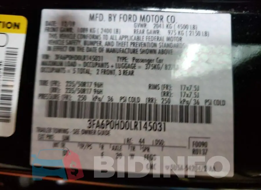 3FA6P0HD0LR145031 Photo# 10