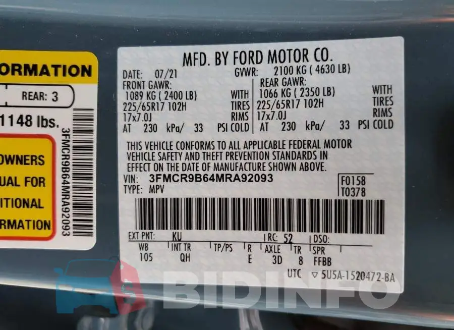 3FMCR9B64MRA92093 Photo# 12