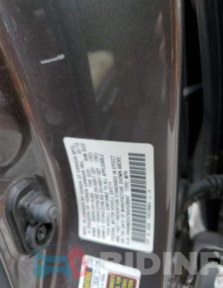 2HKRM3H7XGH528947 Photo# 10