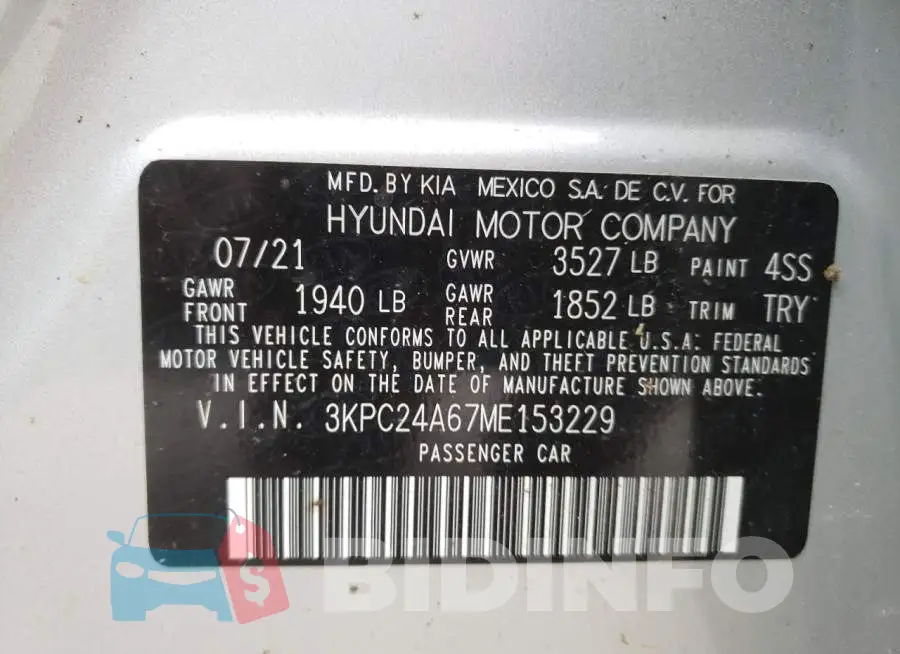 3KPC24A67ME153229 Photo# 10