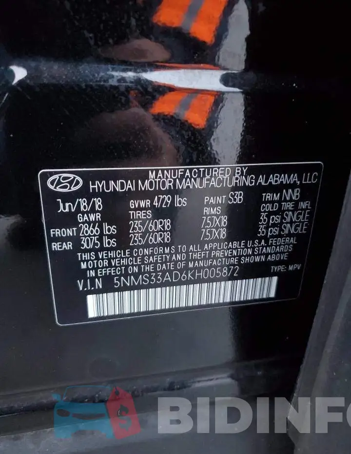 5NMS33AD6KH005872 Photo# 10