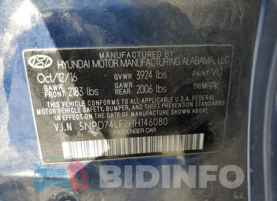 5NPD74LF2HH146080 Photo# 10