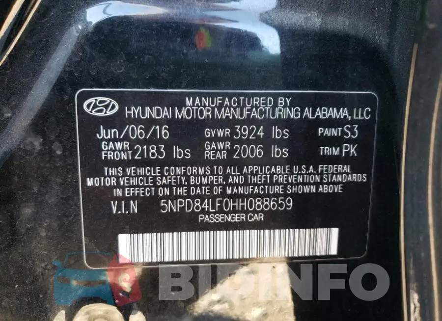 5NPD84LF0HH088659 Photo# 10