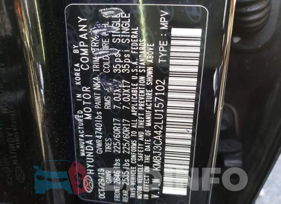 KM8J3CA42LU157102 Photo# 10