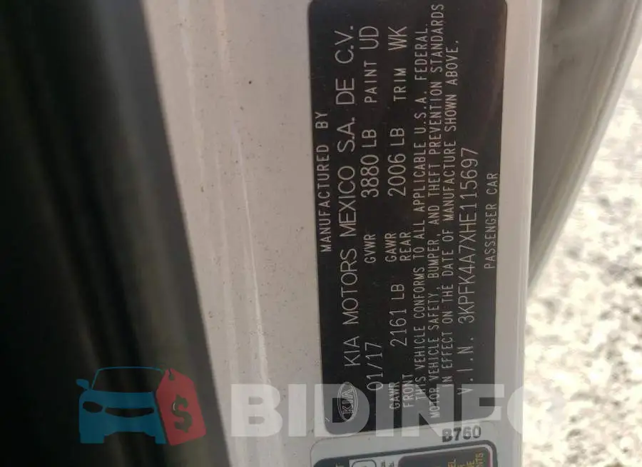 3KPFK4A7XHE115697 Photo# 10