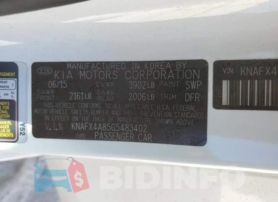 KNAFX4A85G5483402 Photo# 10