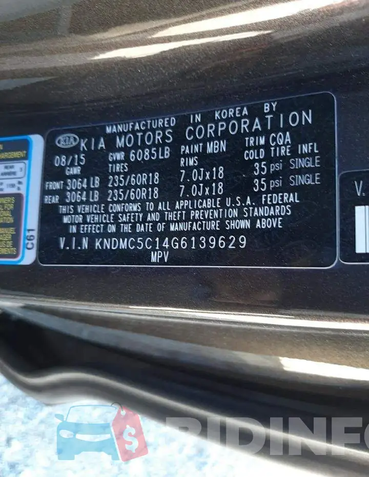 KNDMC5C14G6139629 Photo# 10