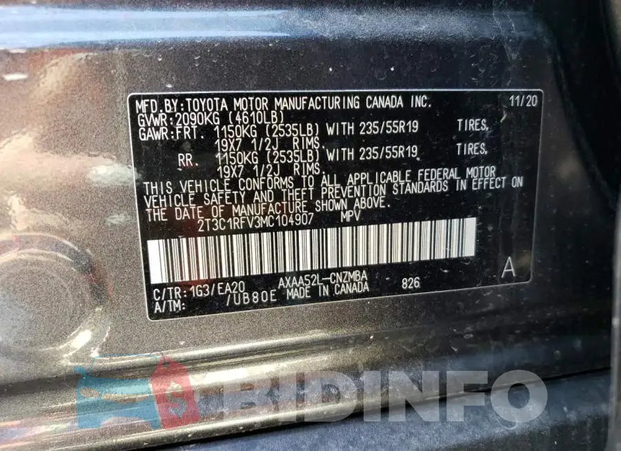 2T3C1RFV3MC104907 Photo# 10