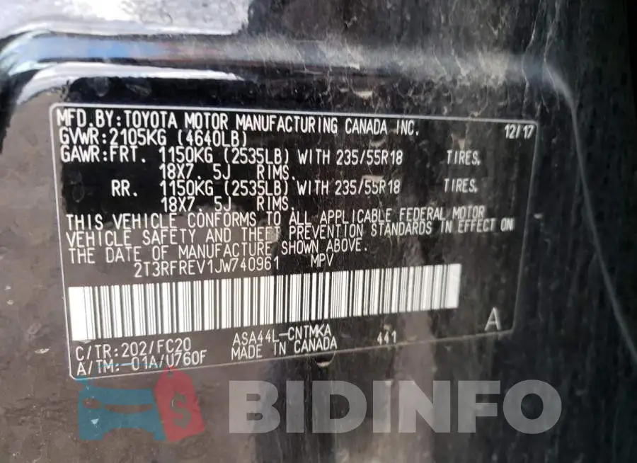 2T3RFREV1JW740961 Photo# 10