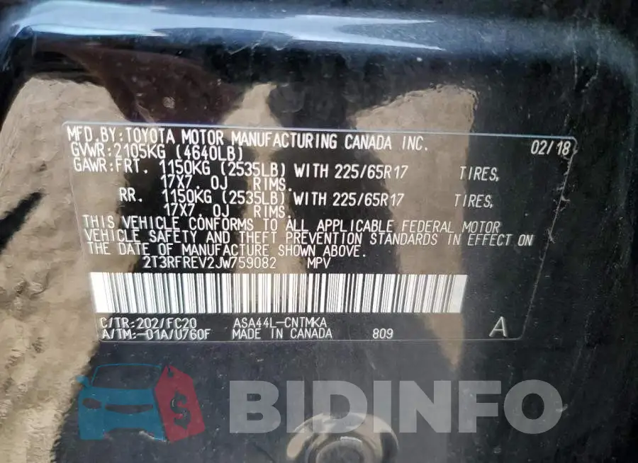 2T3RFREV2JW759082 Photo# 10