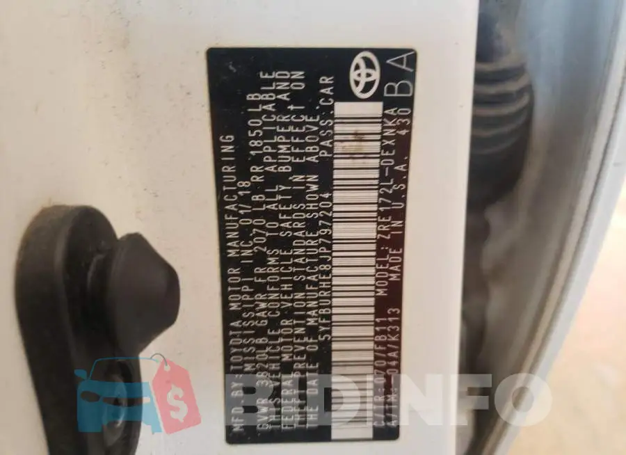 5YFBURHE8JP797204 Photo# 10