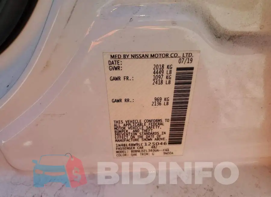 1N4BL4BW9LC125046 Photo# 10
