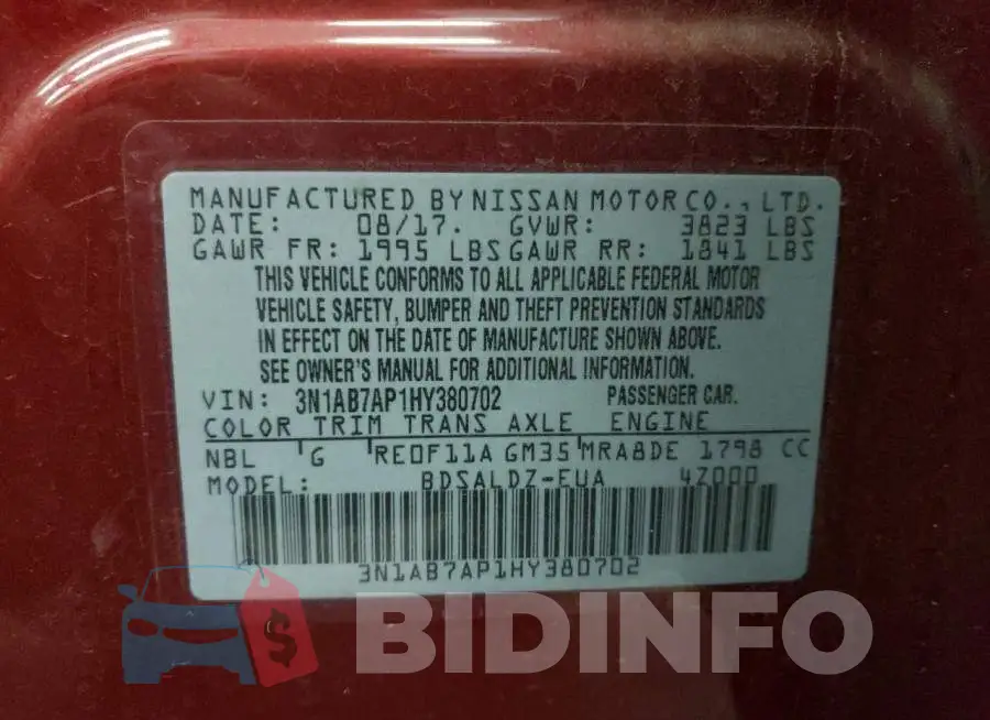 3N1AB7AP1HY380702 Photo# 10