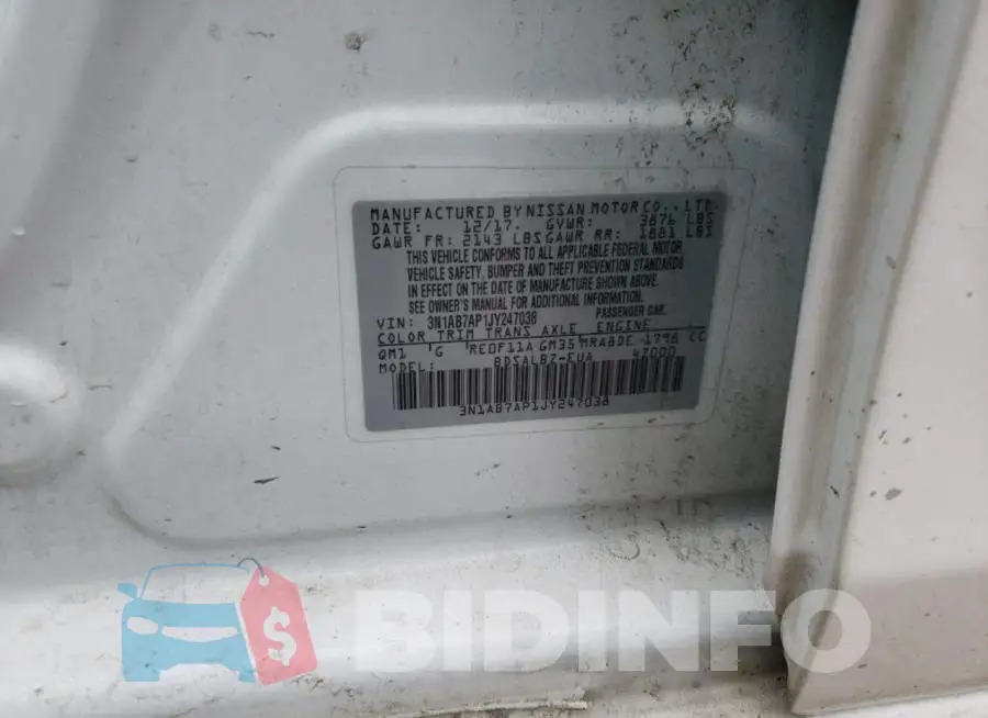 3N1AB7AP1JY247038 Photo# 10
