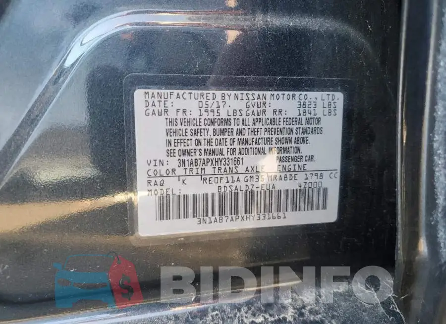 3N1AB7APXHY331661 Photo# 12