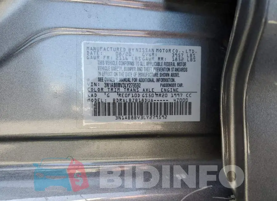 3N1AB8BV3LY279592 Photo# 10