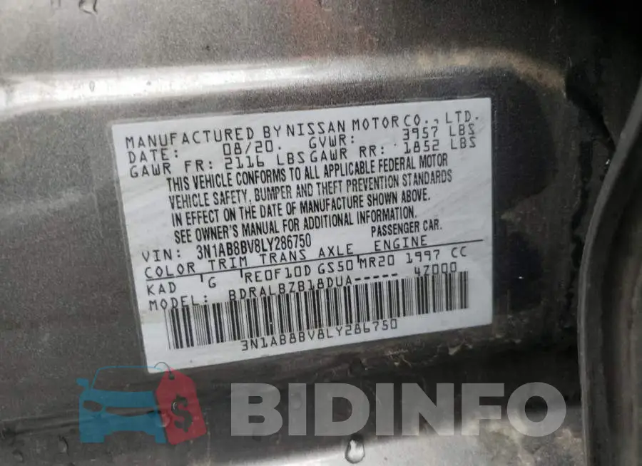 3N1AB8BV8LY286750 Photo# 10