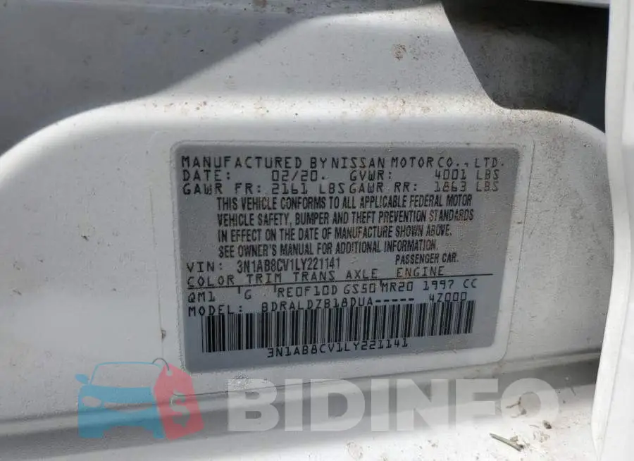 3N1AB8CV1LY221141 Photo# 10