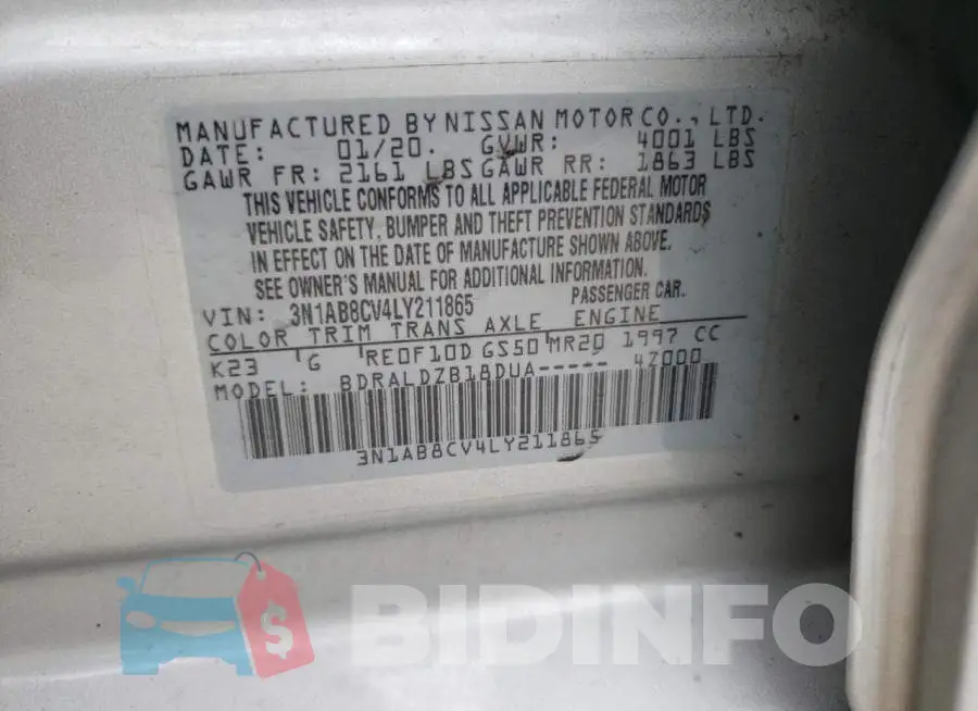 3N1AB8CV4LY211865 Photo# 10