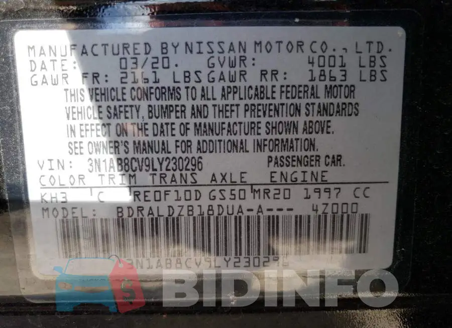 3N1AB8CV9LY230296 Photo# 10