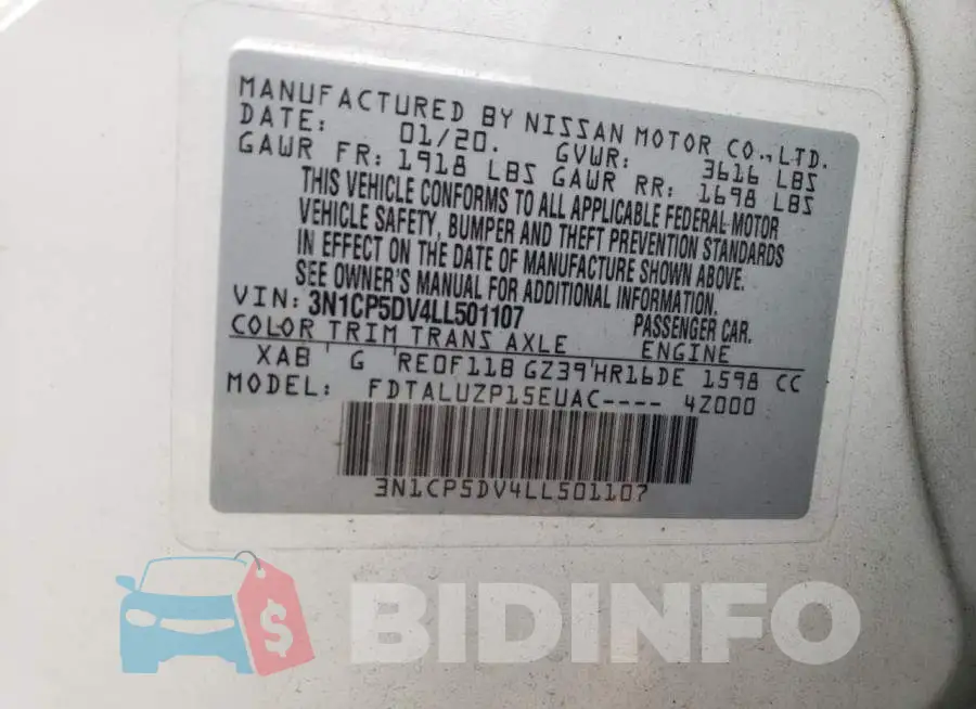3N1CP5DV4LL501107 Photo# 10