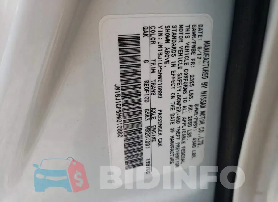 JN1BJ1CP5HW010880 Photo# 10