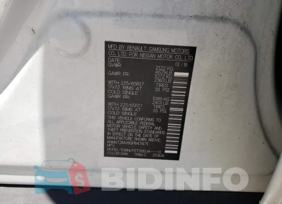 KNMAT2MV8GP647471 Photo# 10