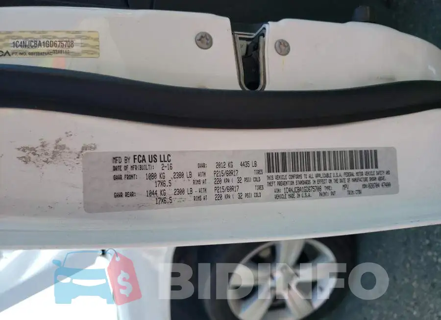 1C4NJCBA1GD675708 Photo# 10