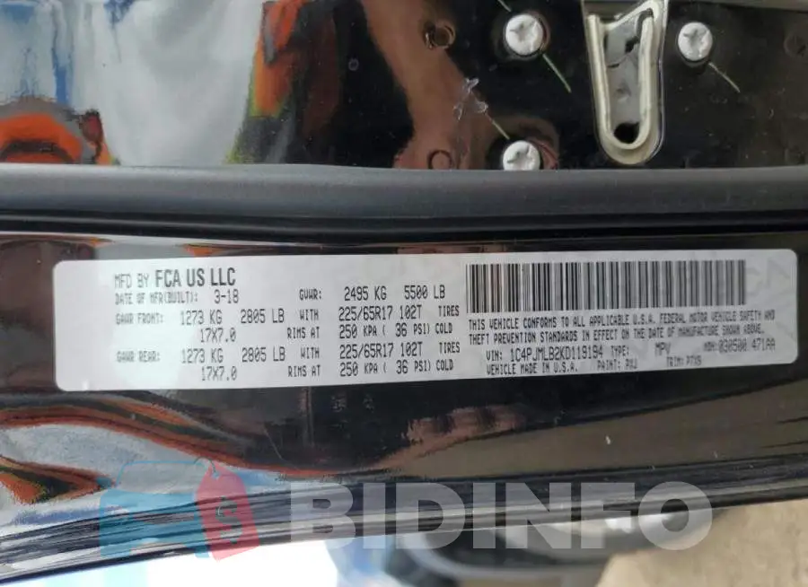 1C4PJMLB2KD119194 Photo# 10