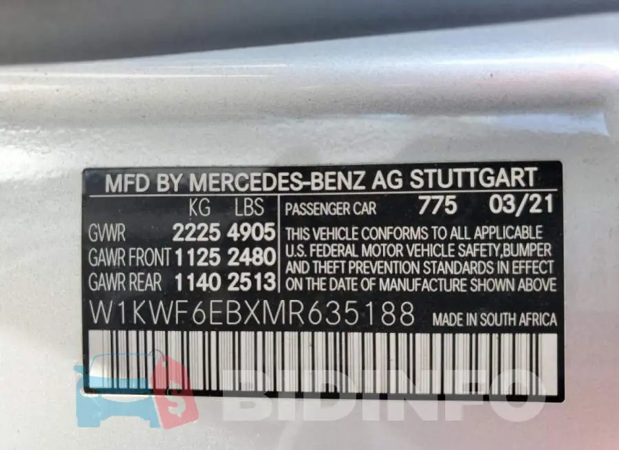 W1KWF6EBXMR635188 Photo# 10