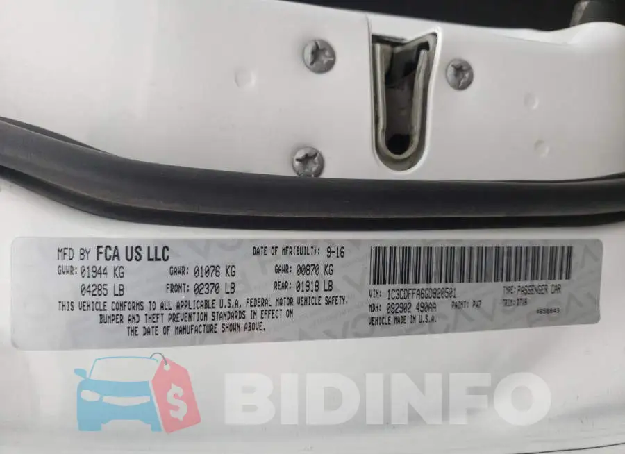 1C3CDFFA6GD820501 Photo# 13