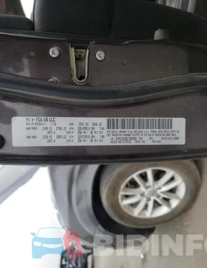 3C4PDDEG6KT687894 Photo# 10