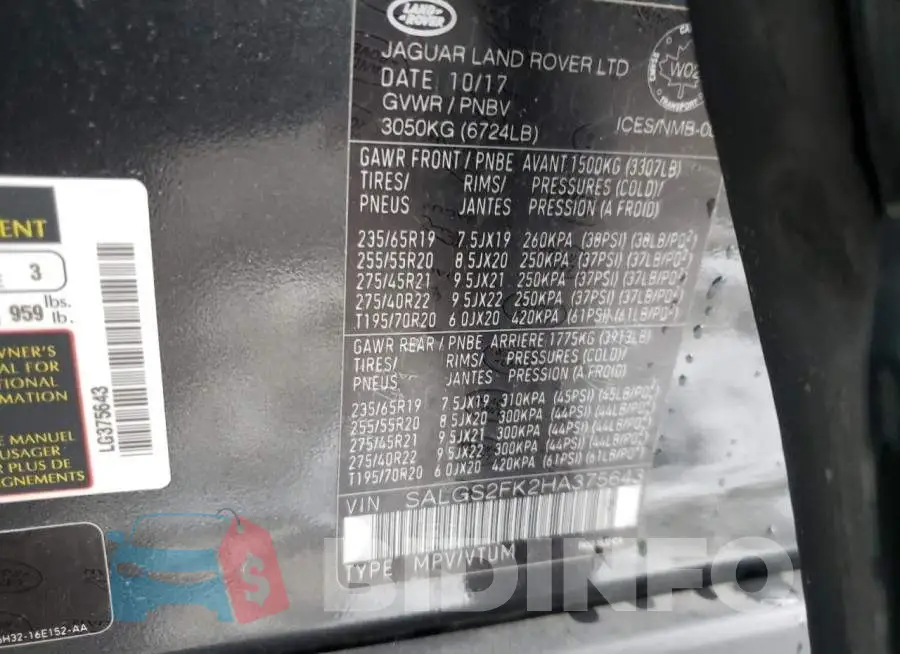 SALGS2FK2HA375643 Photo# 12