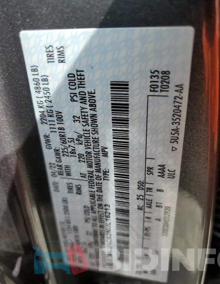 5LMCJ1C92NUL16213 Photo# 10