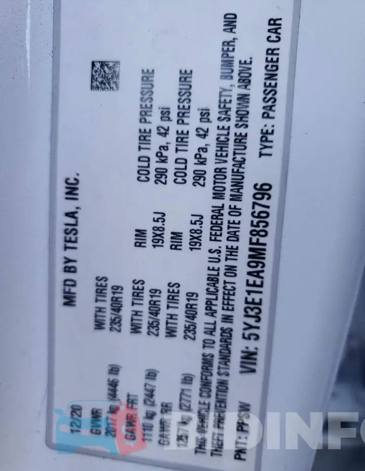 5YJ3E1EA9MF856796 Photo# 12