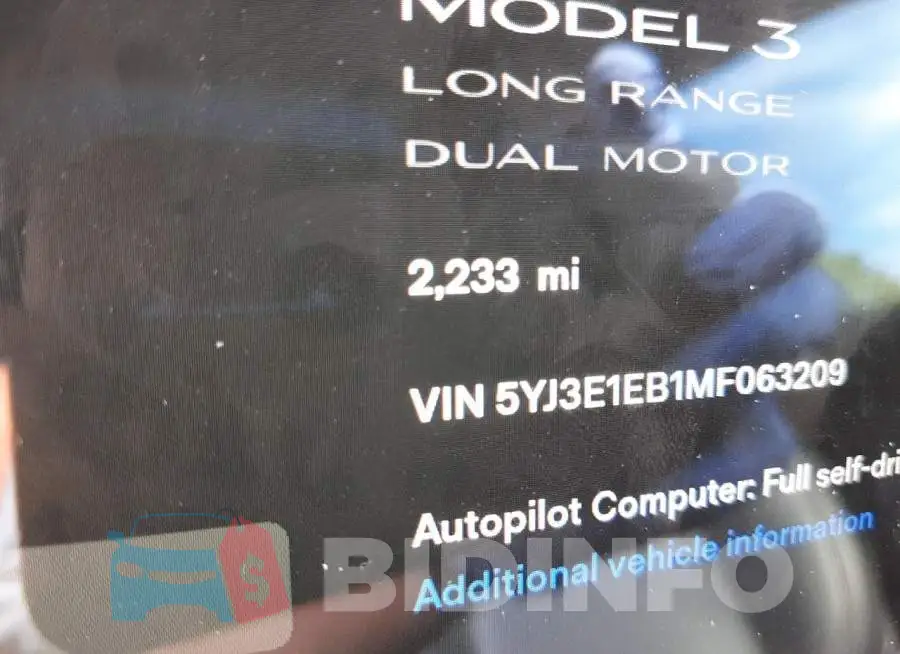 5YJ3E1EB1MF063209 Photo# 8