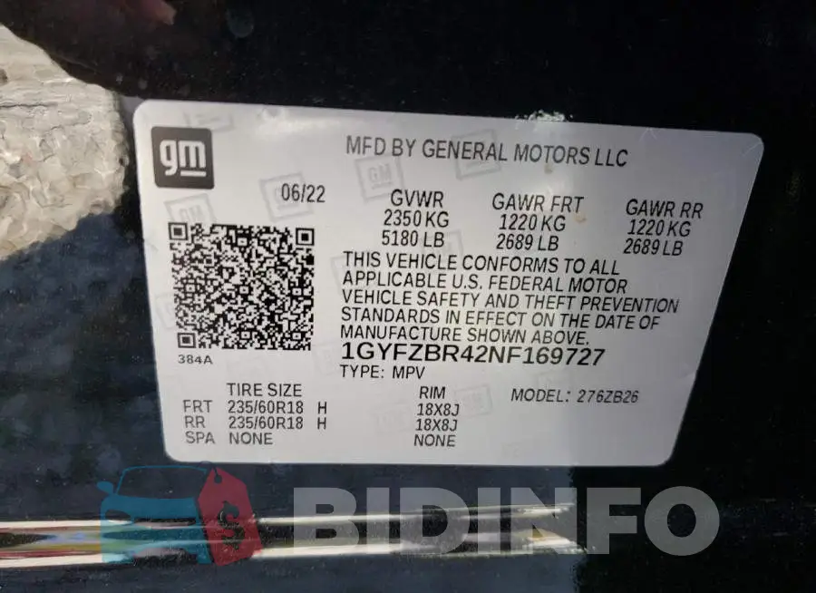 1GYFZBR42NF169727 Photo# 10