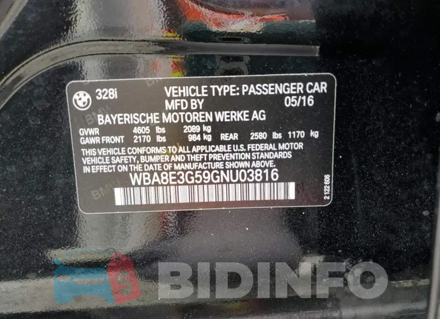 WBA8E3G59GNU03816 Photo# 10