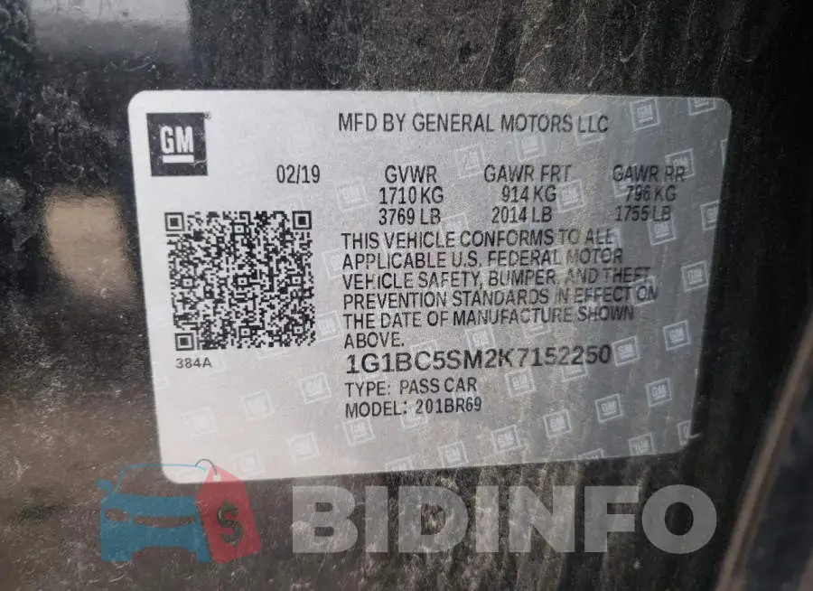 1G1BC5SM2K7152250 Photo# 10