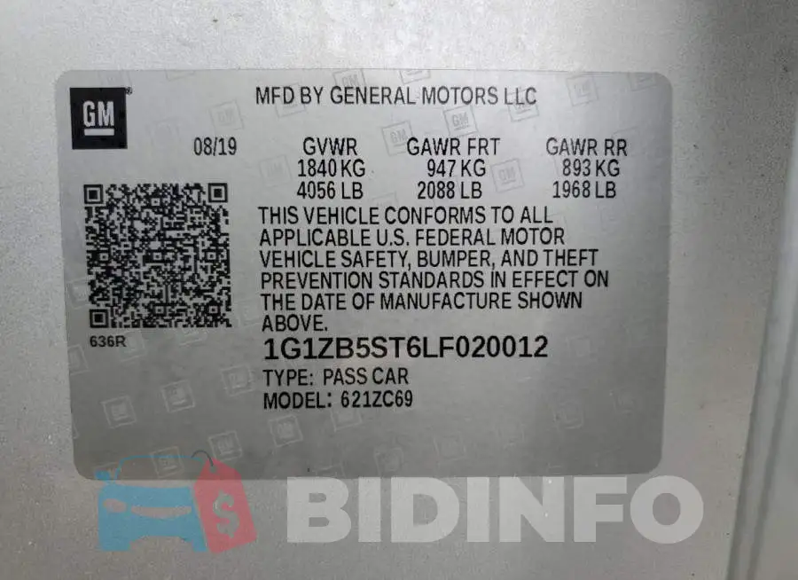 1G1ZB5ST6LF020012 Photo# 12