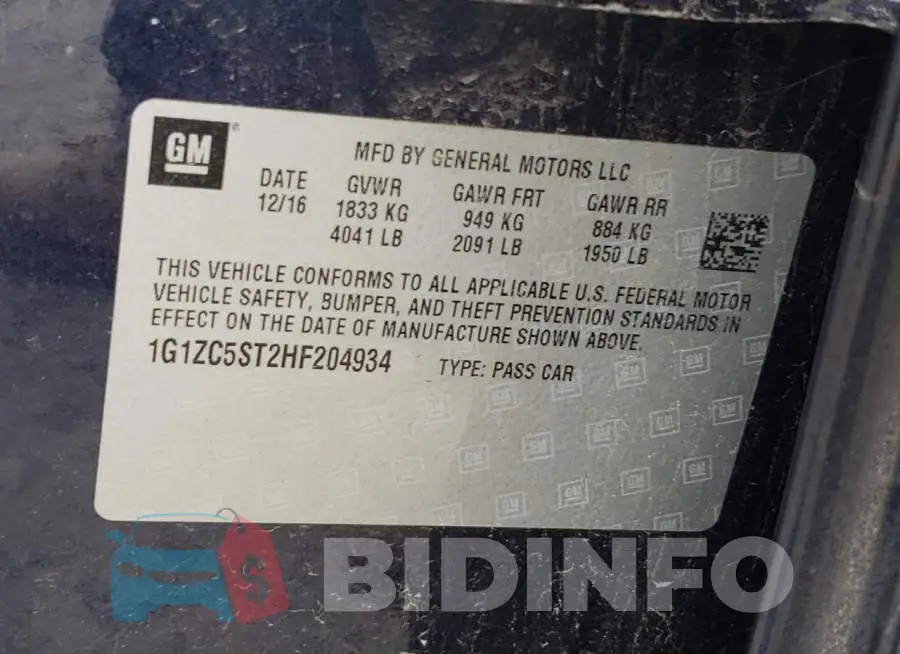 1G1ZC5ST2HF204934 Photo# 10