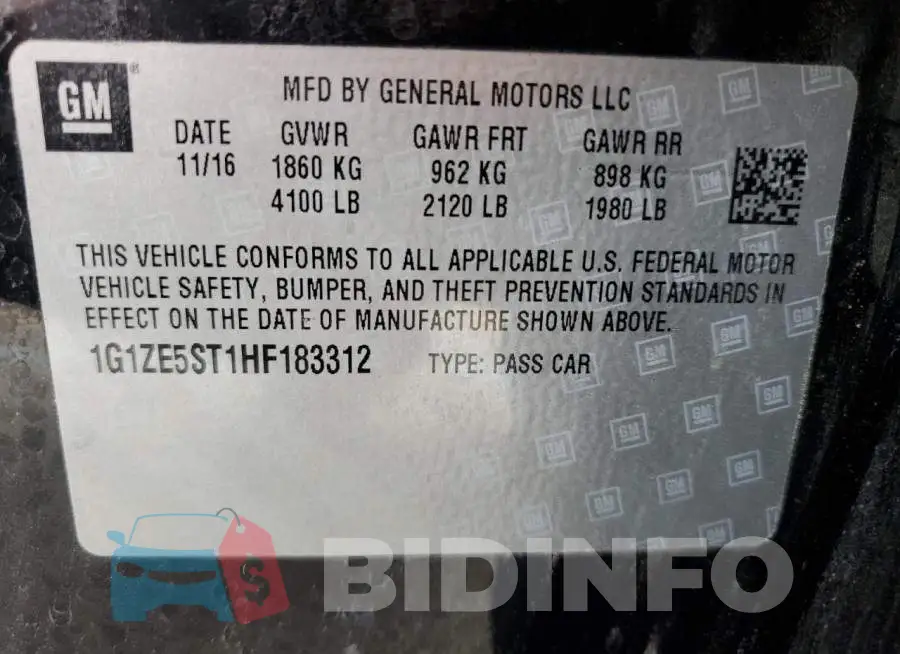 1G1ZE5ST1HF183312 Photo# 12