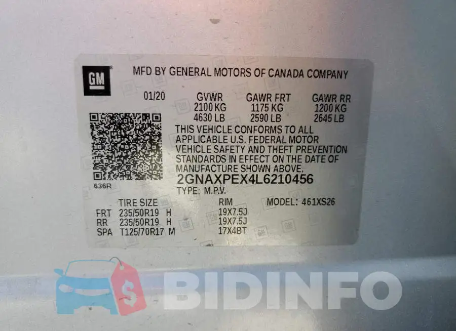 2GNAXPEX4L6210456 Photo# 10